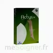 Actys® 20 Homme Classe Ii Chaussettes Beige Taille 3+ Long Pied Fermé à Propriano