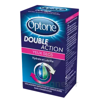 Optone Double Action Solution Oculaire Yeux Secs Fl/10ml à Propriano